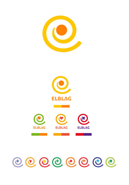 sygnet, logo i koncepcje submarek miasta Elbląg